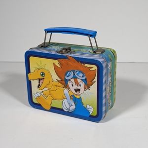 Vintage Digimon Collectible Mini Tin Lunch Box Card Case RIX Agumon Greymon 2000